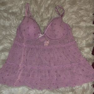Victoria's Secret Lavender Lace Babydoll